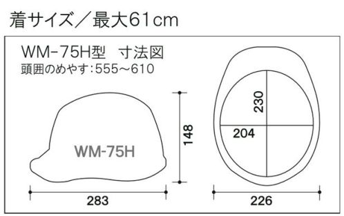 ワールドマスト　ヘルメット WM-75HM-H 【ヒートバリア】WM-75HM型ヘルメット エアロメッシュ ヒートバリア(通気孔付) WM-75HM型ヘルメット●墜落時保護作業現場で墜落・転倒時の危険から頭部を保護します。●飛来落下物用飛来物や落下物などの危険を防止・軽減するためのヘルメットです。破片が飛んできたり、頭に物が落ちてきた場合でも安全性を高めます。●通気孔付き蒸れを低減させ、快適に作業をすることが出来ます。●ラチェット式しっかりと顎ひもを固定でき、取外しは片手で簡単に。※ご注文の際は、通気孔なし/通気孔付き/ヒートバリア/エアロメッシュの記載にご注意をお願いいたします。※この商品はご注文後のキャンセル、返品及び交換が出来ませんのでご注意くださいませ。※なお、この商品のお支払方法は、先払いのみにて承り、ご入金確認後の手配となります。 サイズ／スペック